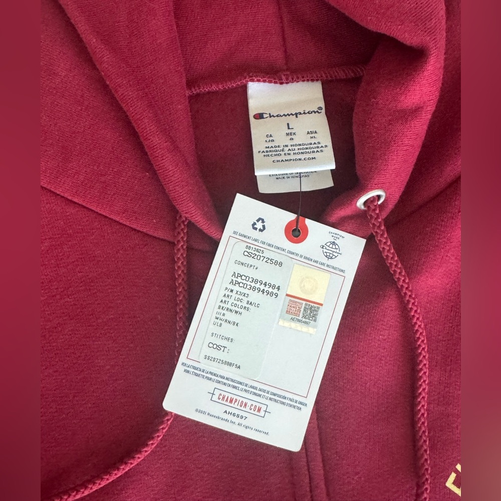 CHAMPION SEMINOLE FLORIDA STATE FULL-ZIP HOODIE NWT - Picture 4 of 4